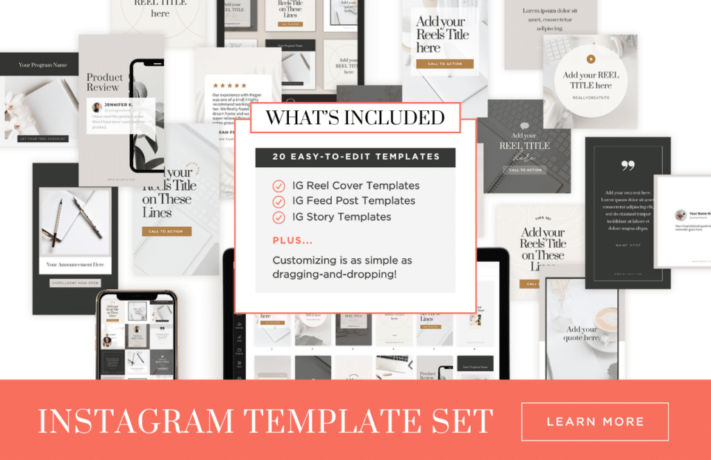 Instagram Template set graphic